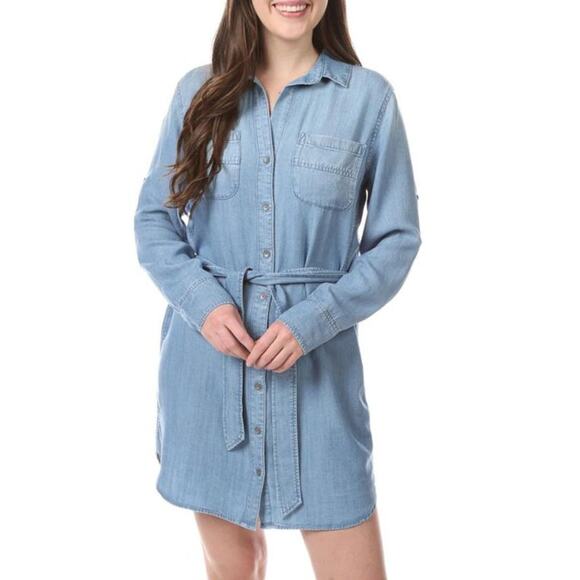Cloth & Stone Denim Chambray Shirttail Dress - Picture 4 of 4
